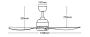 Ceiling fan Jota DC D52 with LED 18W WH