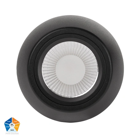 Surface downlight Nella 12W 240V 5CCT LED BLK