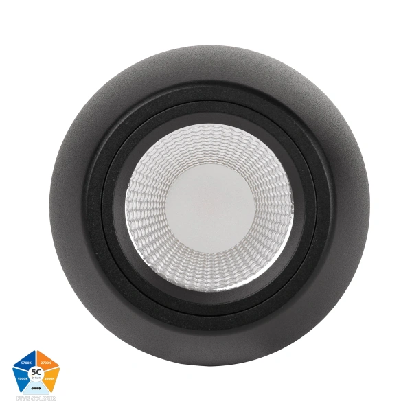 Surface downlight Nella 12W 240V 5CCT LED BLK