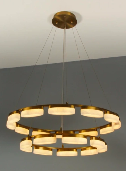 Pendant lamp Millares 2 Alabaster Spanish Marble LED 63W CCT Dim BRS