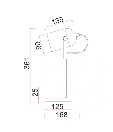 Table lamp TAZZA-T1 E27 Black