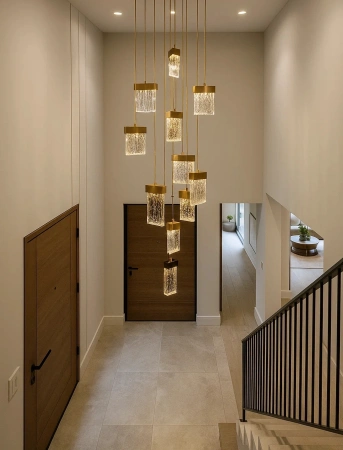 Pendant lamp Mira LED 96W D60 gold