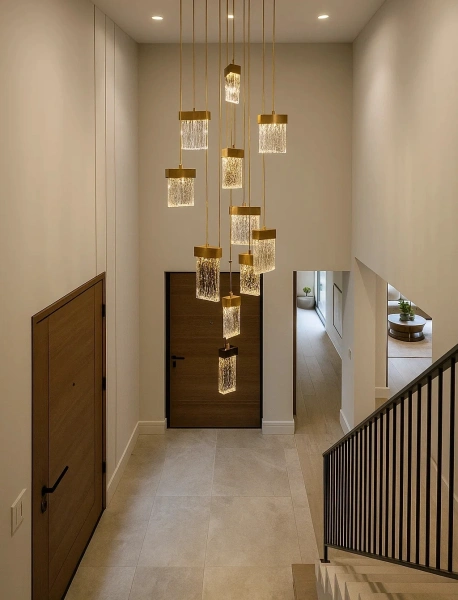 Pendant lamp Mira LED 96W D60 gold