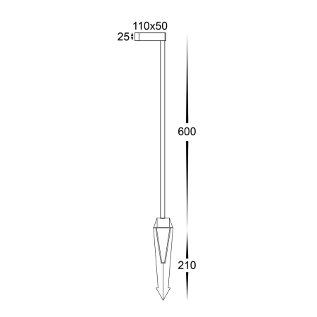 Spike light Lindri 24V LED 5W  BRS