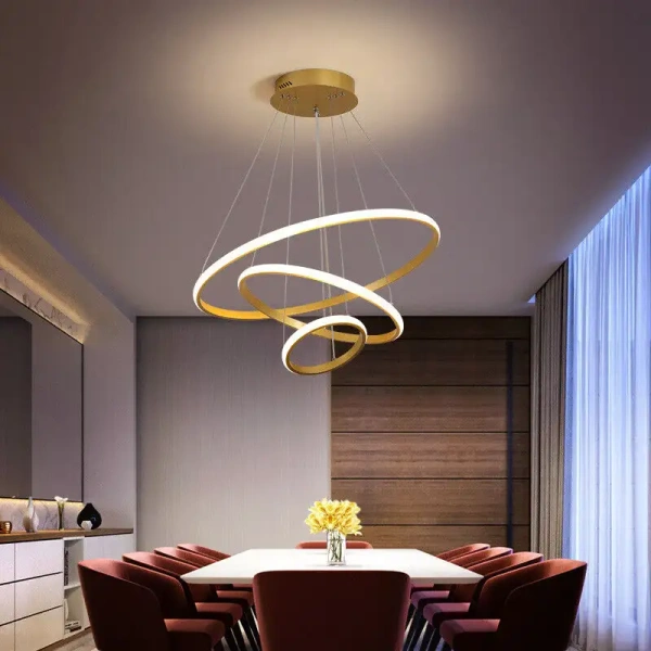 Pendant lamp Crown 3 Ring Gold 3K