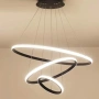 Pendant lamp Crown 3 Ring Black 3K