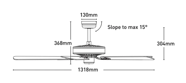 Ceiling fan Hayman AC D52 BR