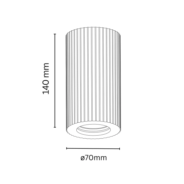 Surface downlight Koora medium GU10 WH