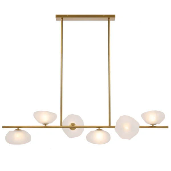 Pendant lamp ZECCA 6 L1500 D200 ANT GOLD FROST