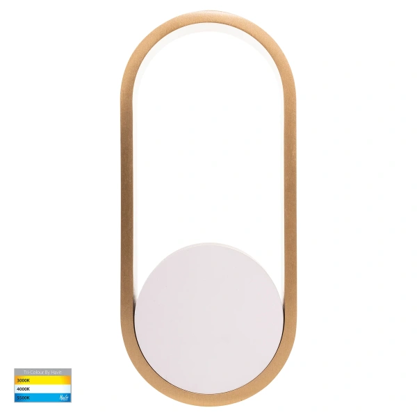 Wall light Ovale HV8080T-WHTBR LED 7W TRI Colour Dimmable Wall light Ovale HV8080T-WHTBR LED 7W TRI Colour Dimmable