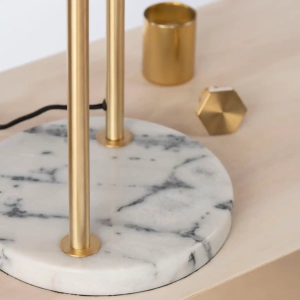 Table lamp Banks Brass & White Marble Table lamp Banks Brass & White Marble