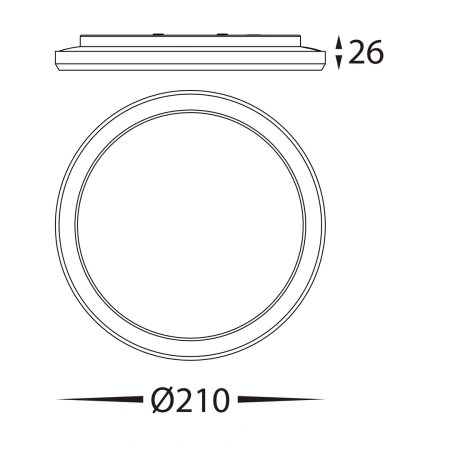 Ceiling lamp SLIM Oyster Light LED 16W 3CCT D21 HV5876T-WHT