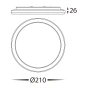 Ceiling lamp SLIM Oyster Light LED 16W 3CCT D21 HV5876T-WHT