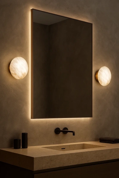 Wall light Miraflores Alabaster Spanish Marble LED 3W BRS