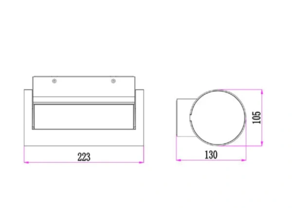 Wall light SOMBRA 01 LED Adjustable Eyelid IP65