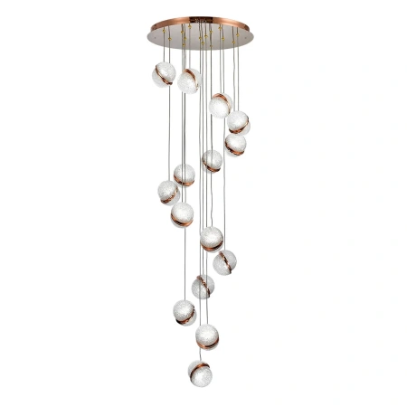 Pendant lamp Saturn 15 LED 90W CCT Dim D59 Rose Gold remote