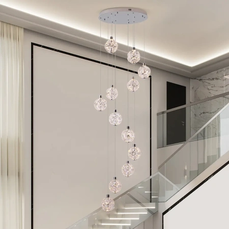 Pendant lamp ADRIANA 12 LED 80W CHR Remote
