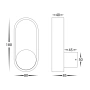 Wall light Ovale HV8080T-BLK LED 7W TRI Colour Dimmable
