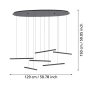 Pendant lamp LINDOZA LED 50W 3K BLK