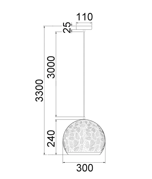 Pendant light BOTANICA 01 E27 D30 WHT Pendant light BOTANICA 01 E27 D30 WHT
