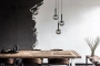 Pendant lamp TRATTINO 2X3R E27 black