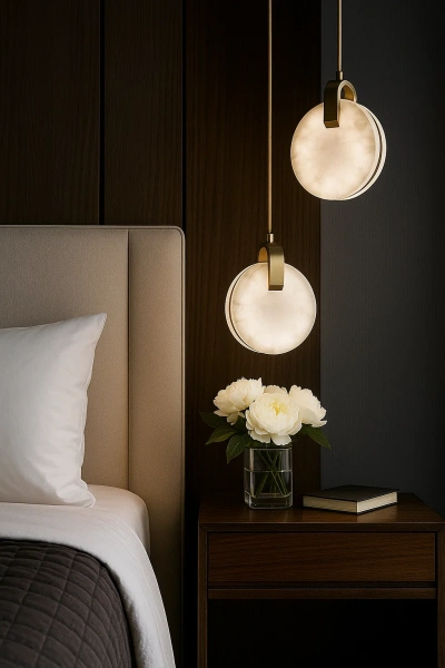 Pendant lamp Villastar 2 Alabaster Spanish Marble LED CCT Dim BRS