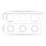 Wall light Sbarra Bar 3 Light 3CCT BLK