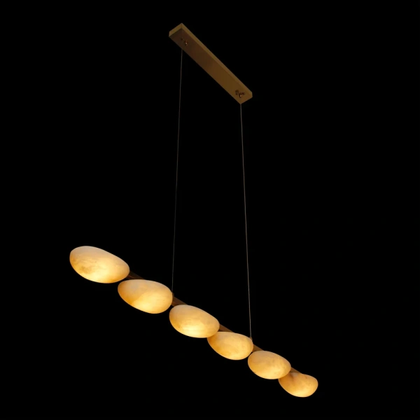 Pendant lamp Miraflores Alabaster Spanish Marble L120 LED 30W CCT Dim BRS