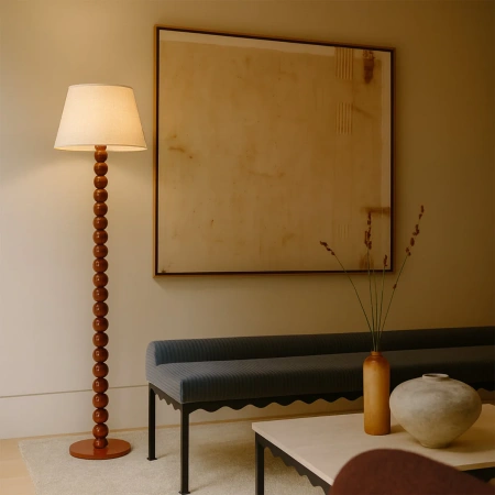 Floor lamp Pearl Orb E27 RUST