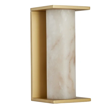 Wall light Aurelia Alabaster Marble IP45 BRS