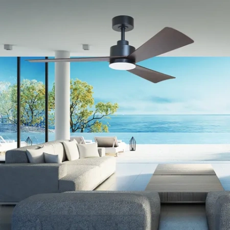 Ceiling Fan Bronte 52 DC LED 20W 3CCT BLK WLN