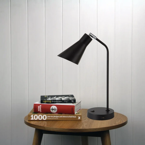 Desk lamp THOR WITH USB BLACK Desk lamp THOR WITH USB BLACK