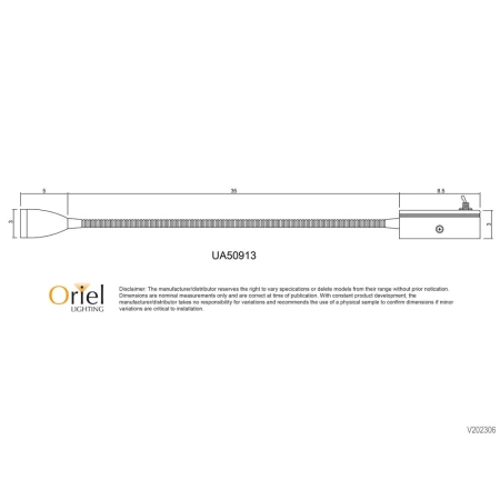 Wall light FLEXI LED 3W Reading 30cm BLK