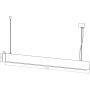 Pendant lamp Rectilinear LED 13W L110 BLK