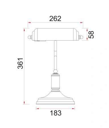 Desk lamp BANCA-T1 E27 BLK