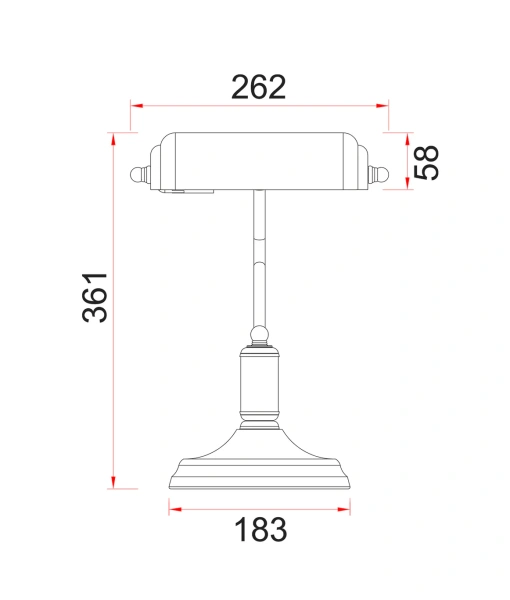 Desk lamp BANCA-T3 E27 AB