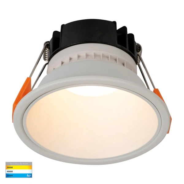 Recessed downlight Gleam WHT with WHT Insert 3CCT Fixed Deep LED 9W IP54 Recessed downlight Gleam WHT with WHT Insert 3CCT Fixed Deep LED 9W IP54