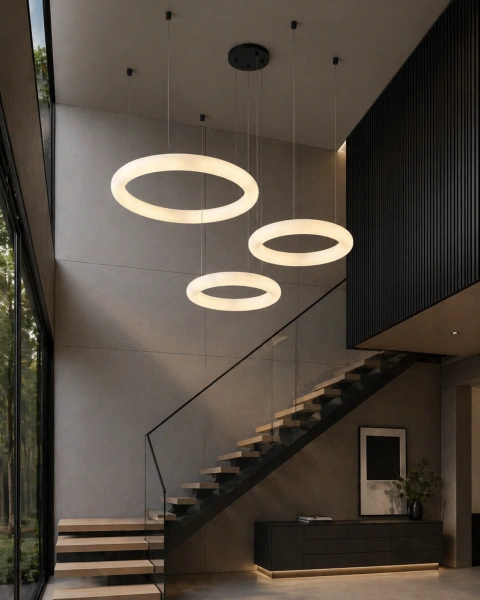 Pendant lamp Aragon 3 Alabaster Spanish Marble LED 56W CCT Remote BL