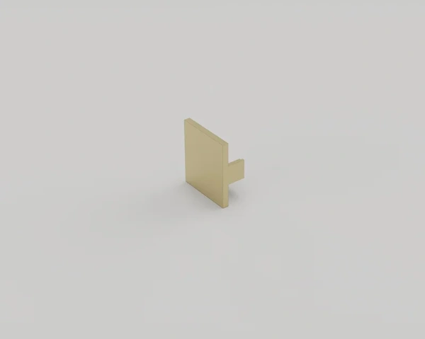 Surface track MUSE end cap for decorative covers Brass