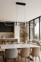 Pendant lamp Aura L1 LED 45W 3CCT L150 BK