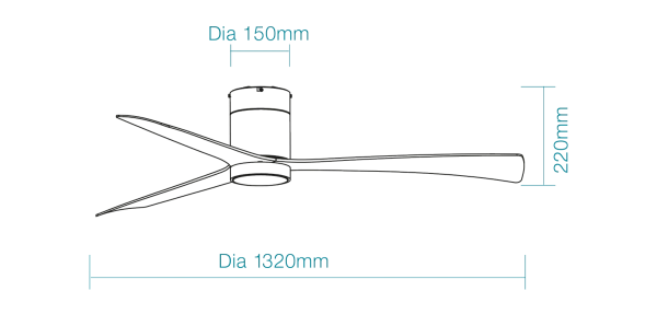 Ceiling Fan Metro DC 52 Wi-Fi LED 33W BL
