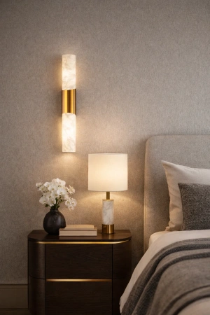 Wall light Aragon W1 Alabaster Spanish Marble LED 10W 3K BRS