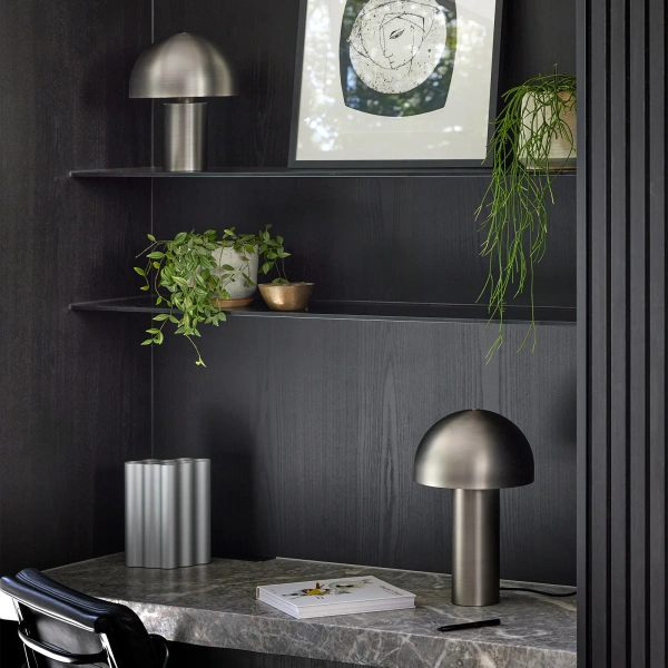 Table lamp Ore E27 Nickel