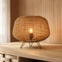 Table lamp Nerina Rattan E27 Brown