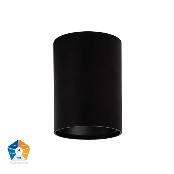 Surface downlight Nella BLK 5CCT LED 12W IP54 Surface downlight Nella BLK 5CCT LED 12W IP54