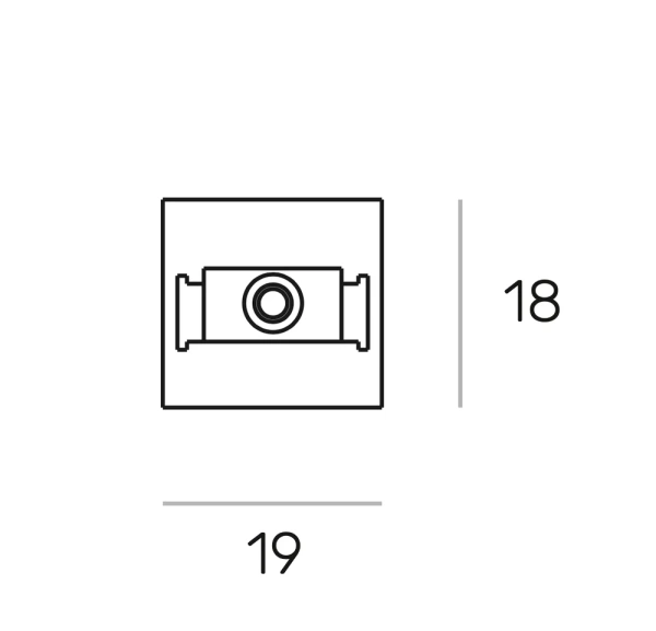 Surface track MUSE end cap low side Brass