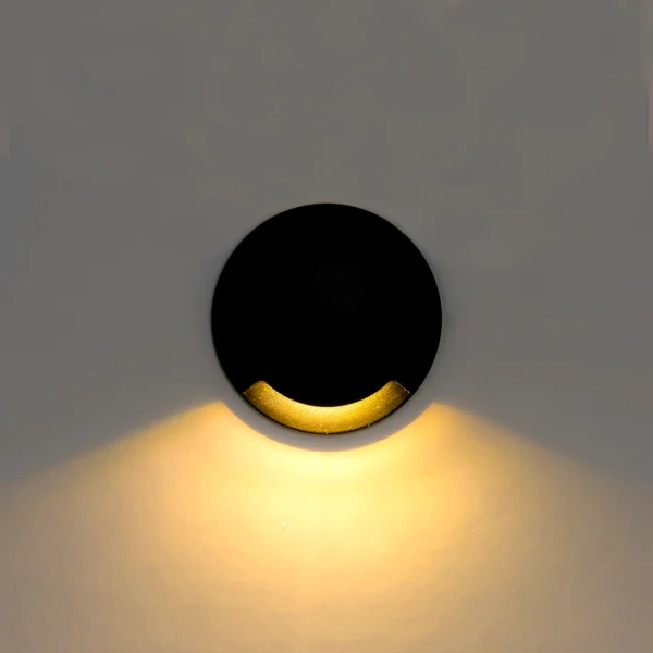 Step Inground light Dome LED 3W 3CCT HV2871T-BLK-12V