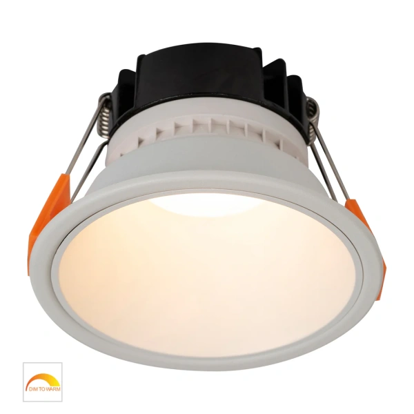 Recessed downlight Gleam WHT with WHT Insert Fixed Dim to Warm LED 9W IP54 Recessed downlight Gleam WHT with WHT Insert Fixed Dim to Warm LED 9W IP54