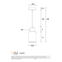 Pendant lamp Tibur 100 E14 Travertine