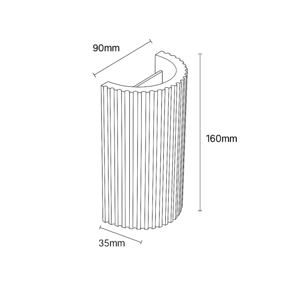 Wall lamp Shore Travertine G9